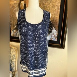 Vince Navy Silk Tank Size XL